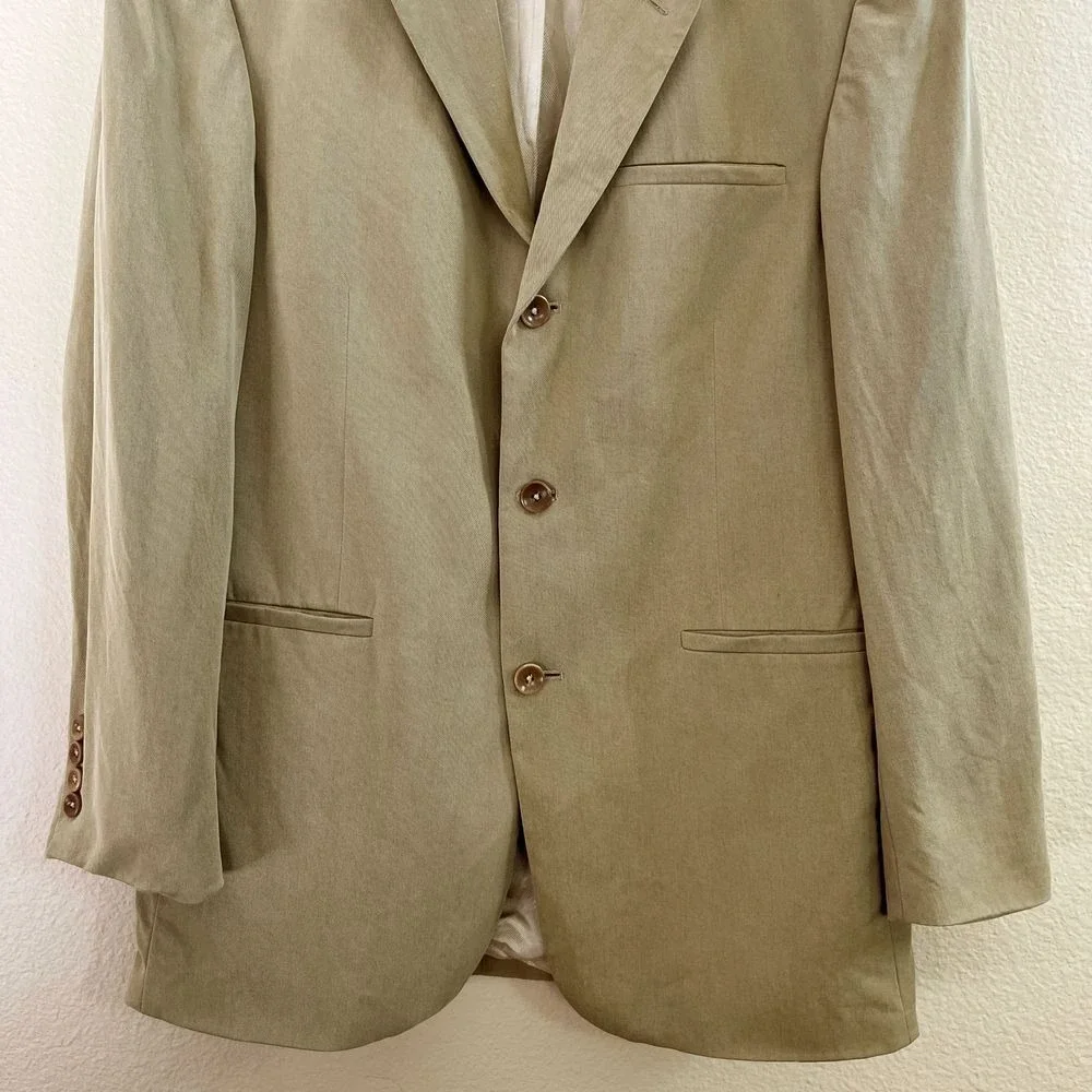 Geoffrey Beene Vintage Mens Tan Blazer Sports Jacket Geoffrey Beene Mens Tan 397